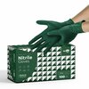 Wecare Nitrile Disposable Gloves, 8 mil Palm, Nitrile, Powder-Free, L, 100 PK, Green WMN100286
